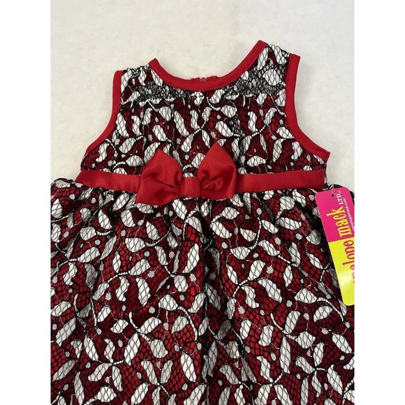 Penelope Mack Dress Red Black Overlay New Tags 12 Month - Picture 2 of 14